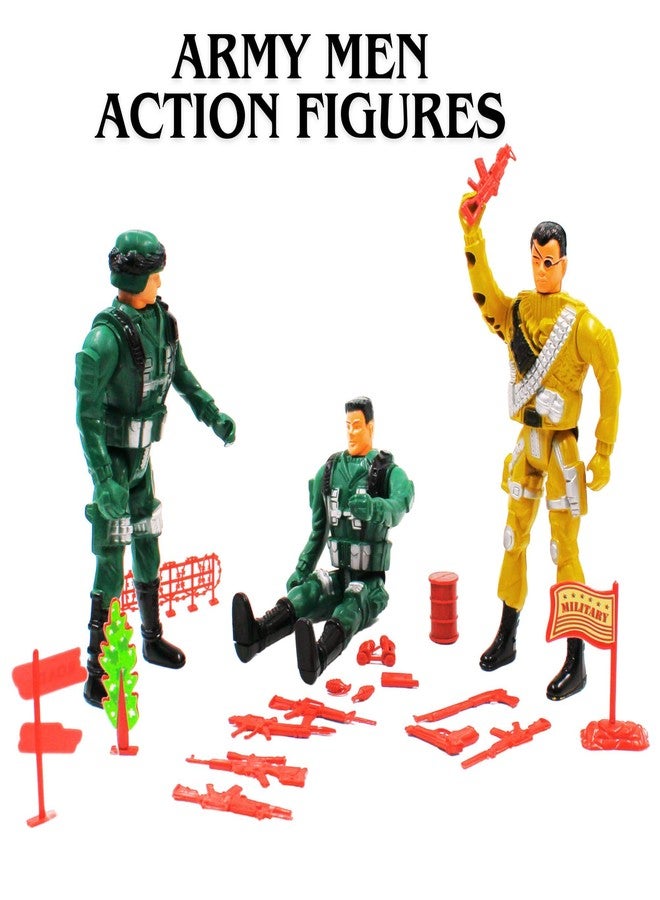 Mallexo Special Forces Action Figure Army Toys Set Military Soldiers with Weapon for Kids 3PCs with 10 Acessories Guns Fighter Jet Military Base Figurine Playsets for Boys & Girls Birthday Gifts - Image 2
